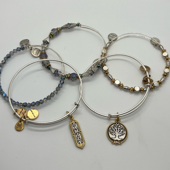Alex and Ani Family Tree Bracelet Stack - Picture 1 of 6